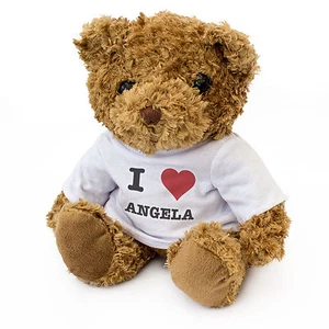 NEU - I LOVE ANGELA - süßer und kuscheliger Teddybär - Geschenk Geburtstag Weihnachten - Bild 1 von 6