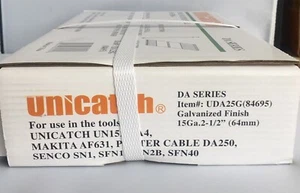 DA25 2-1/2"Galv.   34 Degree Angled Finish Nails  Senco,DeWalt,Hitachi 8,000/Cs. - Picture 1 of 3