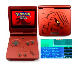 Nintendo Gameboy Advance SP AGS 101 IPS V5 LCD Bildschirm Groudon 1050mAh NEU - Bild 1 von 10