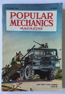 Popular Mechanics Magazine - November 1947 - US Army Tank Carrier, stained glass - Picture 1 of 2