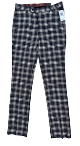 Paisley and Gray Plaid Dress BLACK/CREAM Plaid Pants Size 28,42 x 32L AVAILABLE - Picture 1 of 7