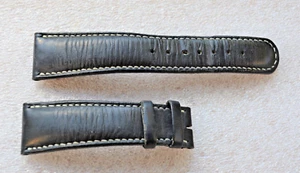 Authentic A. Lange & Sohne Genuine Black Leather Watch Strap 22/18mm, 74+114mm - Picture 1 of 2