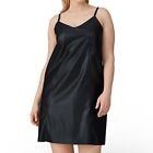 Universal Standard Hen Black Faux Leather Sleeveless Slip Mini Dress Size 14-16