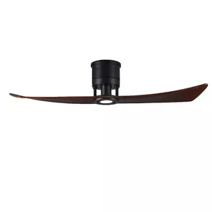 Matthews Fans Lindsay 1 Light LED Ceiling Fan, Black/Walnut Blades - LW-BK-WA - Picture 1 of 1