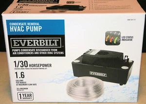 Everbilt 120-Volt Condensate Pump w/ Hose HVAC Pump 1/30 HP 1.6 GPM New