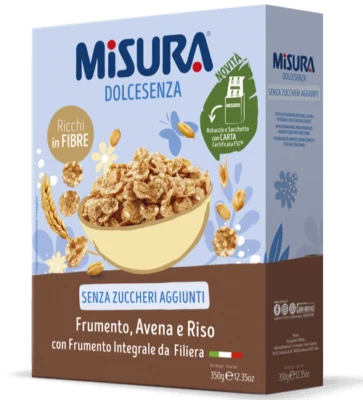 CEREALI MISURA DOLCESENZA FIOCCHI D'AVENA SENZA ZUCCHERI AGGIUNTI COLAZIONE 350g