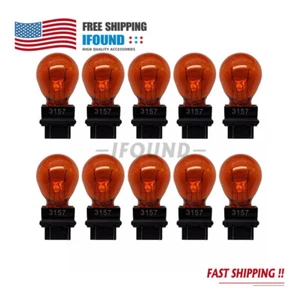 Bulk Lot of 10 Amber Turn Signal Parking DRL Light Bulbs 3157 - Picture 1 of 6