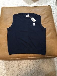 CALLAWAY GOLF Men's Cotton Pullover Sweater Vest Size Large Navy V-Neck New