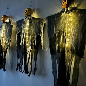 3pcs Halloween Haunted House Ghost Hanging Decoration Indoor/Outdoor Home Decor - Picture 1 of 12