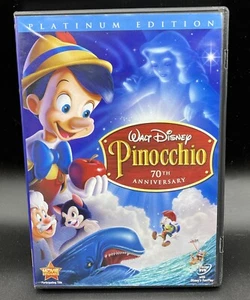 Walt Disney Pinocchio DVD 2009 2-Disc Set, 70th Anniversary Platinum Edition - Picture 1 of 4