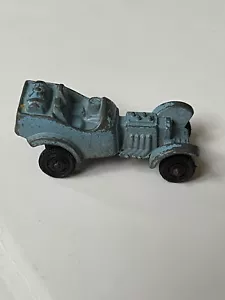 Vintage 1950s Tootsie Toy Blue Metal Roadster Classic Car 2" Original Paint USA - Picture 1 of 5