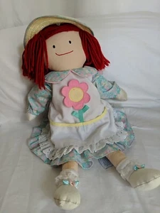 Eden French Madeline Doll 18” Straw Hat Cloth Stuffed 1998 - Picture 1 of 9