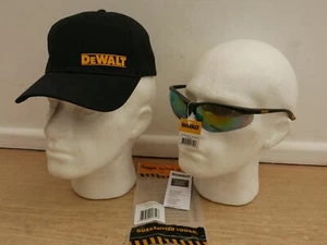 DeWALT DPG58 6D FIRE MIRROR SAFETY GLASSES + NEW LOGO BASEBALL CAP - Picture 1 of 2