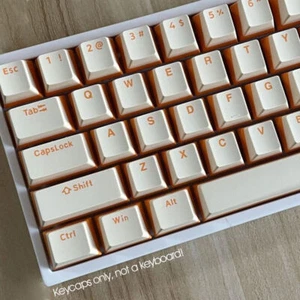 Orange Cheese PBT Pudding Keycaps Set Double Shot OEM for Cherry MX Keyboards - Picture 1 of 9