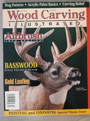 Wood Carving Illustrated Issue No 8 Fall 1999 Airbrush Info Basswood Gold Leaf - Image 1 of 3