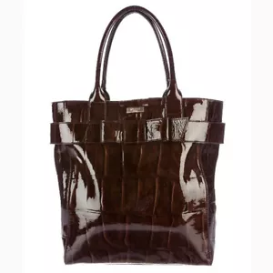 Borsa a mano Kate Spade New York Knightsbridge James Croc Tote marrone castagno - Foto 1 di 15