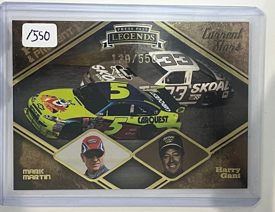 Harry Gant Mark Martin #PP4 HOF 2009 Press Pass Legends Past & Present /550 - Image 1 of 2