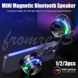 G200 Magnetic Bluetooth Speaker Mini Wireless RGB Lights Portable Phone Holder - Picture 1 of 11