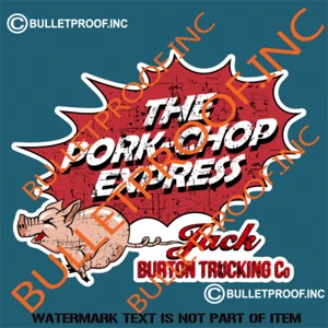 PORK CHOP EXPRESS DECAL STICKER FUNNY NOVELTY BIG TROUBLE IN LITTLE CHINA TRUCK - Bild 1 von 4
