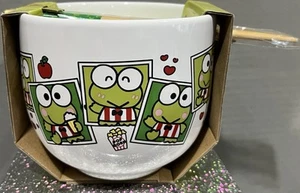 Keroppi Photos Selfies Ceramic Noodle Ramen Bowl Chopsticks Cup Mug Planter - Picture 1 of 5
