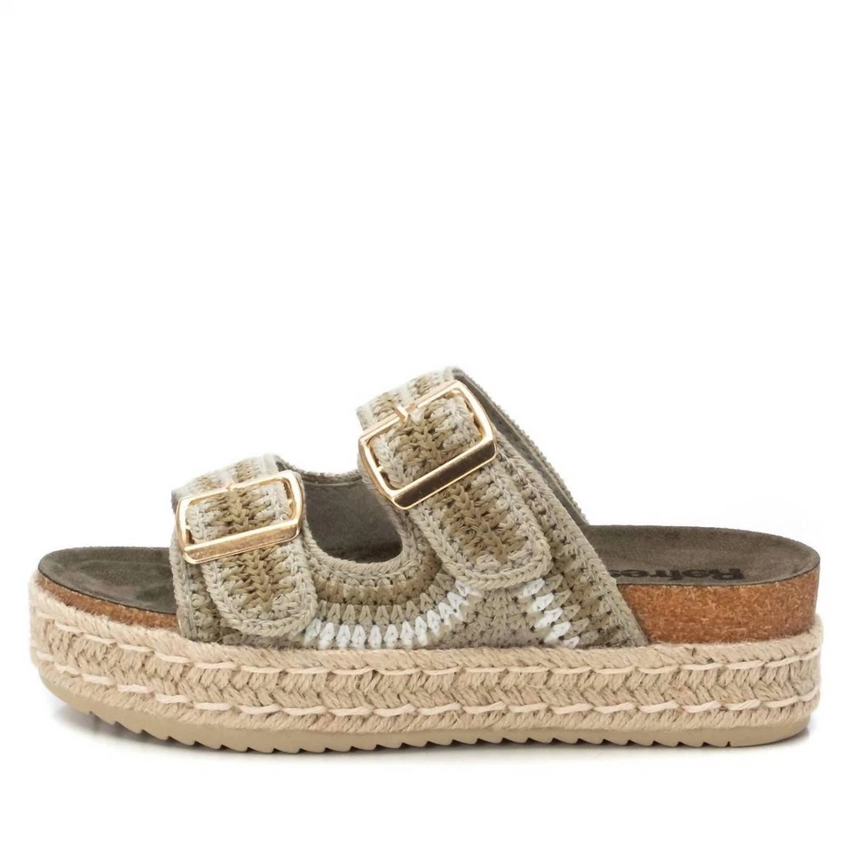 Sandalias informales para mujer Xti verde oscuro Foto 1 de 1