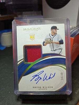 2019 Panini Immaculate Collection - Rookie Patch Auto Bryse Wilson #40 /99  - Image 1 of 2