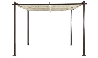 Garten Pavillon Pergola Dach Gartenzelt KAIRO LIGHT 3x3m beige Metall UV-Schutz - Bild 1 von 4