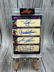 2025 Leaf Seasons In The Sun Franchise 4 Stewart, Fingers, Canseco, McGwire 5/7 - Picture 1 of 2