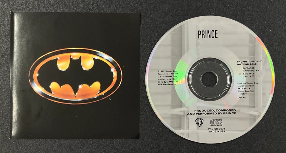 1989 Prince: "Batdance" CD Single PROMO Movie Soundtrack WB Rec. w/Front Insert! Foto 1 de 4