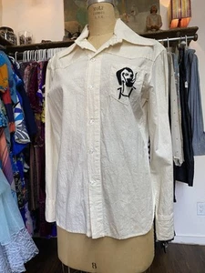 Vintage Rare ZIG ZAG MAN Linen Button Up Shirt - Picture 1 of 8