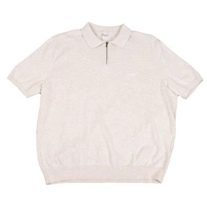 Papas Logo One Point Embroidery Half Zip Knit Polo Shirt Size 50L(K-160095) - Picture 1 of 12