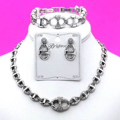 Brighton Portofino Conjunto de Joyería Brillante Collar Pulsera Pendientes Nuevo con Etiquetas $414 Foto 1 de 4