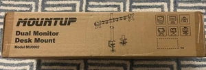 MOUNTUP MU0002 Czarny podwójny monitor Biurko Mount Stand W pełni regulowane ramię monitora - Zdjęcie 1 z 6