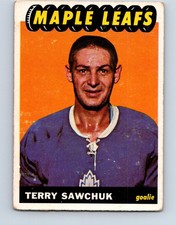 VINTAGE HOCKEY CARD 1965 topps  TORONTO MAPLES LEAFS TERRY SAWCHUK  NO26