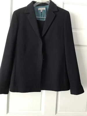 Anne Klein Navy Long Sleeve 100%wool Skirt Suit sz. M - Image 1 of 4