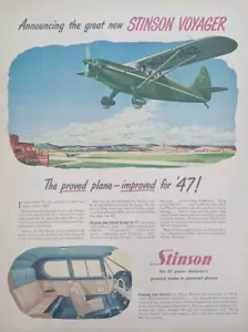 1946 STINSON VOYAGER aereo personale a propulsione singola, pilota, volo - Foto 1 di 1