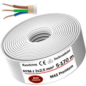 Cable De Humedad 5-170m Cable De Electricidad Cable De Cubierta NYM-J 3x2,5 mm² - Imagen 1 de 11