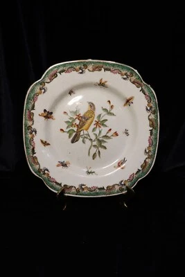 PLACA CUADRADA PARED ANTIGUA CHINA HUA PING TANG SHI FAMILLE ROSA MARCADA 9 5/8" Foto 1 de 4