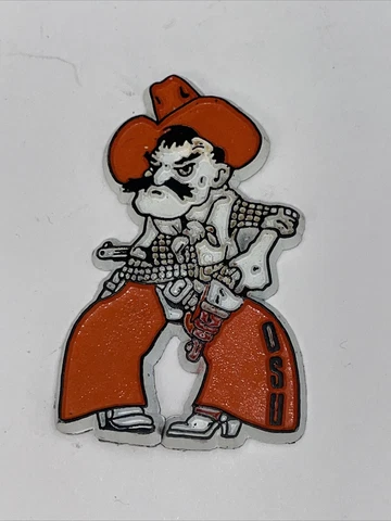 Vintage NCAA Oklahoma State Cowboys Fridge Magnet- Old School Awesome! Cover