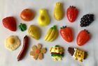  Vintage refrigerator magnets Fruit, Vegtables, Food, Anthropomorphic Lot of 16