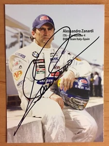 Alessandro Zanardi firmado FIA F1 ITA BMW tarjeta firma autógrafo - Imagen 1 de 2