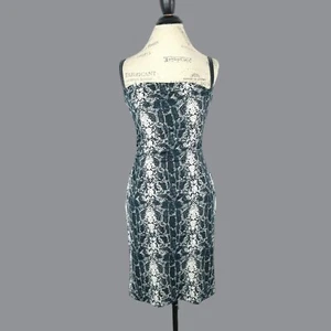 Vintage Maria Bianca Dress Medium Snake Black Short Party - Picture 1 of 11