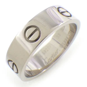 Cartier Ring Love Classic Model MM B4084758 Wedding Bnad Vis 750WG #58 US8 - Picture 1 of 6