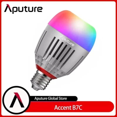 Aputure Accent B7C 7W RGBWW LED Smart Light Bulb 2000K-10000K Adjustable 0-100% - Image 1 of 4