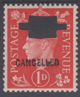 GEORGE VI 1d SCARLET CANCELLED 33P GOOD PERFS UNMOUNTED - Image 1 of 2