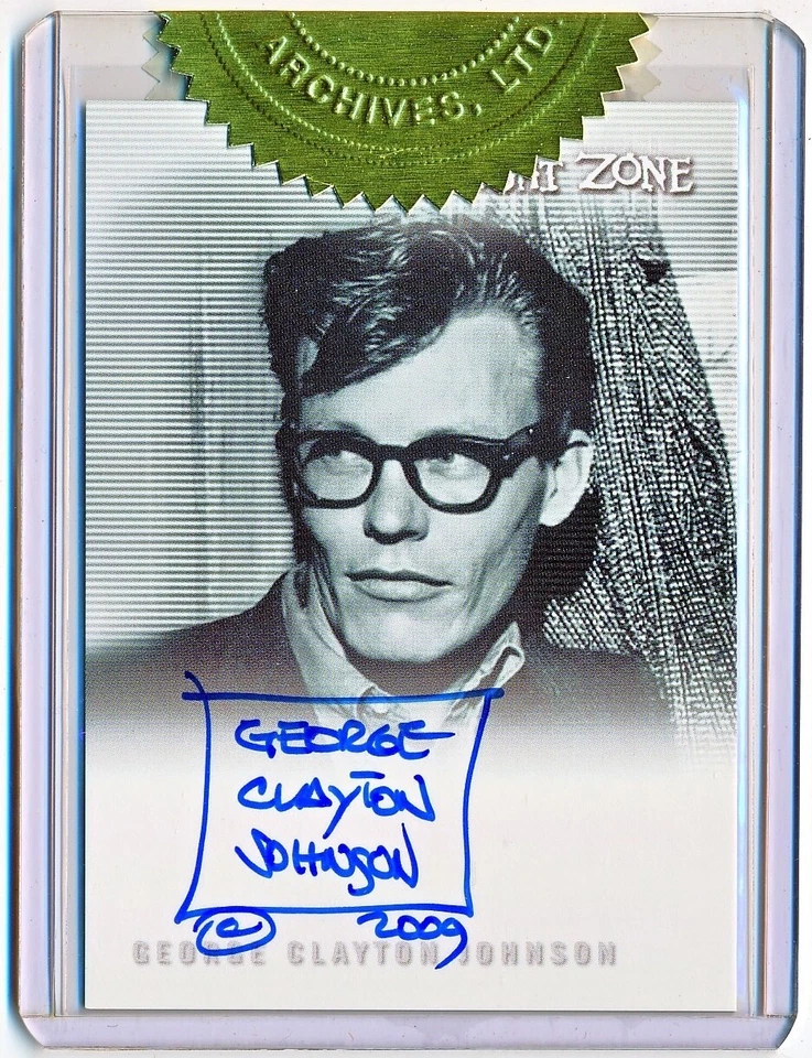 The Complete Twilight Zone George Clayton Johnson Autograph Case Incentive #A149 - Image 1 of 2