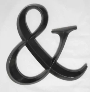 AMPERSAND Wanddeko 12x12x1,25" schwarz glänzend Front Resin - sehr guter Zustand - Bild 1 von 10
