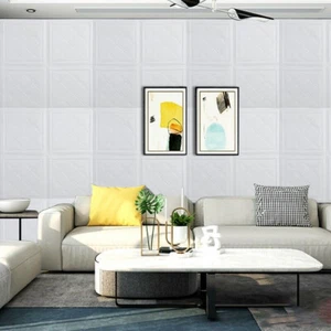 5-20PCS Waterproof 3D Tile Brick Wall Sticker Foam Panel Wallpaper Self-adhesive - Picture 1 of 12