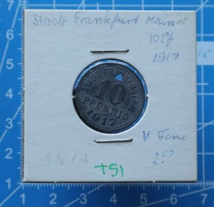 10 Pfennig 1917 - Notgeld STADT FRANKFURT A/M - Alemania - #T91 - Imagen 1 de 3