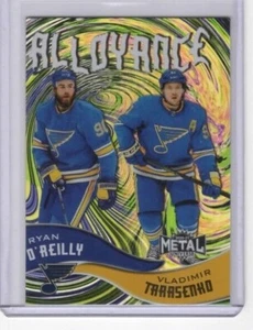 Ryan O'Reilly Vladimir Tarasenko 20-21 Skybox Metal Universe Alloyance Blues - Imagen 1 de 1